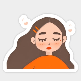 cutie girl Sticker